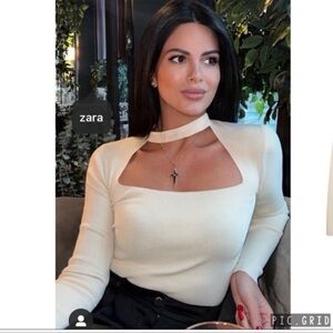 Zara Elegant Cream Blouse